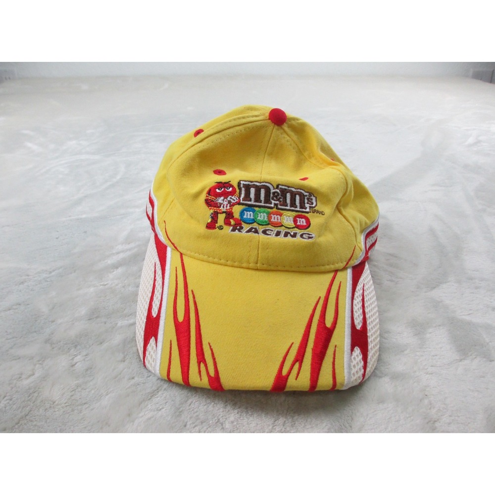 VINTAGE Chase M&M's Racing Hat Cap Mens OSFA Yellow Nascar Adjustable 2010*